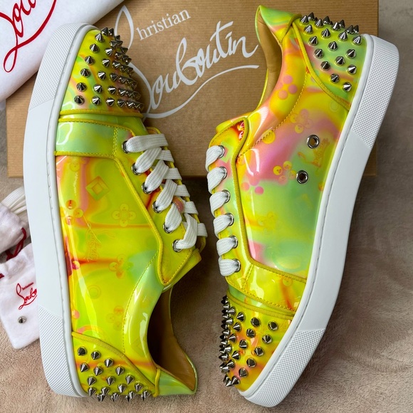 New CHRISTIAN LOUBOUTIN spikes SNEAKERS SIZE 41 - Picture 6 of 8